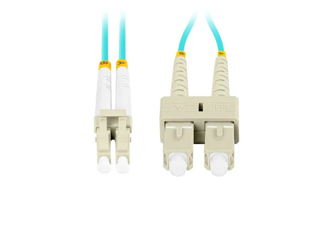 OPTICKÝ PATCHCORD MM LC/UPC-SC/UPC DUPLEX 5M LSZH OM3 50/125 3.0MM AQUA