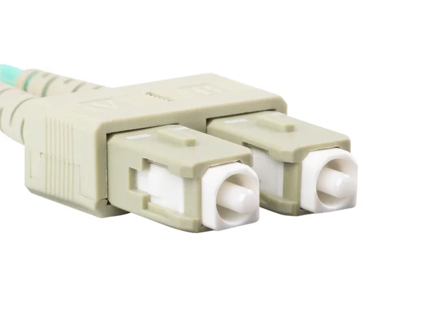 OPTICKÝ PATCHCORD MM LC/UPC-SC/UPC DUPLEX 5M LSZH OM3 50/125 3.0MM AQUA
