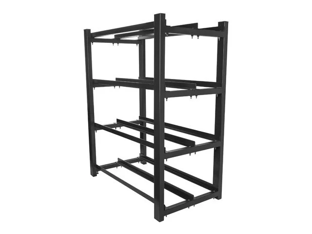 RÁM BATERIE PRO UPS 830X454 2 ŘADY 4 ÚROVNĚ (8 POLIC) (PLOCHÉ BALENÍ) ČERNÝ