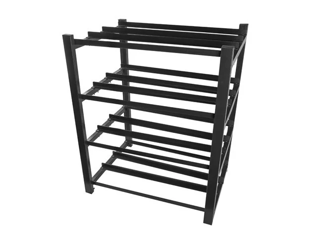 RÁM BATERIE PRO UPS 830X650 3 ŘADY 4 ÚROVNĚ (12 POLIC) (PLOCHÉ BALENÍ) ČERNÝ