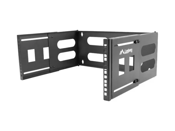 SKLÁDACÍ DRŽÁK PRO MONTÁŽ NA STĚNU 19" 4U 497X400/240 ČERNÝ