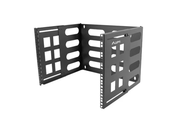 SKLÁDACÍ DRŽÁK PRO MONTÁŽ NA STĚNU 19" 8U 497X400/240 ČERNÝ