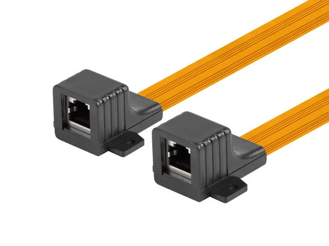 RJ45 ŘADOVÁ SPOJKA TENKÝ KABEL S OKÉNKEM 17CM