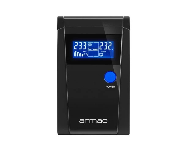UPS ARMAC OFFICE O/650F/PSW LINE-INTERACTIVE 650VA 2X SCHUKO OUTLETS LCD PURE SINE WAVE METAL CASE