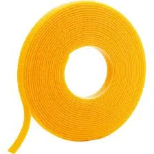 Tak-Ty® Hook Loop Cable Tie Roll, žlutá