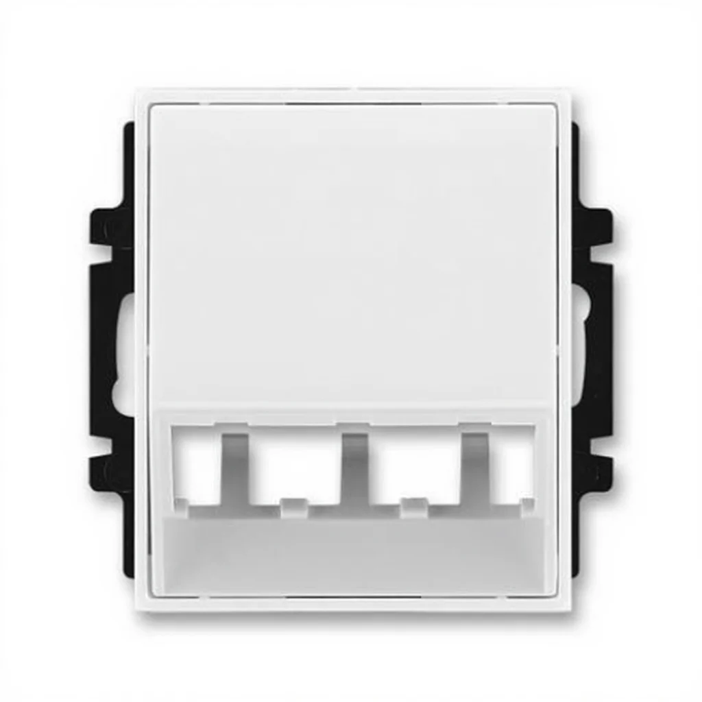 Kryt zásuvky ABB T/E pro 3 moduly MiniCom bílá/bílá