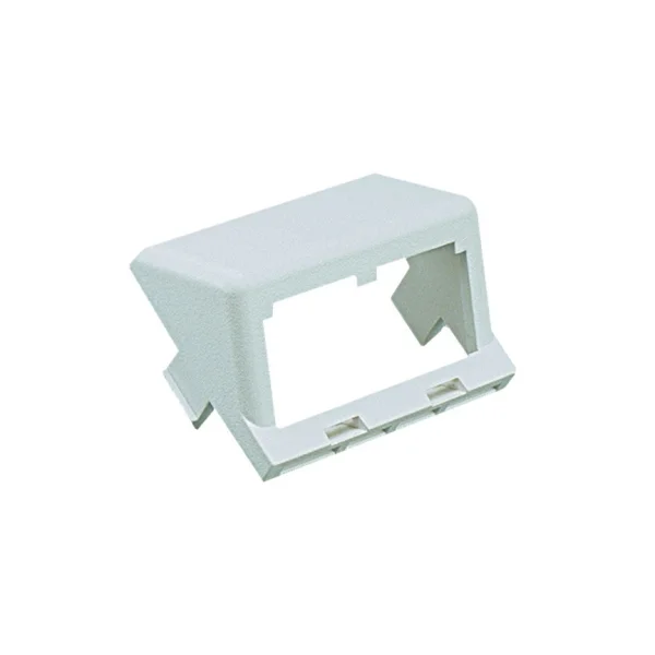 MiniCom 1/2 insert - šikmá vnější zásuvka pro 2 moduly - bílá