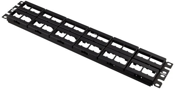 Modulární patch panel 2U s CPP48WBLY pro 48 modulů MiniCom - černý