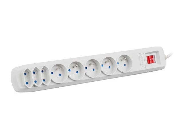 PŘEPĚŤOVÁ OCHRANA ARMAC R8 5M 5X FRENCH OUTLETS 3X EUROPLUG OUTLETS GREY