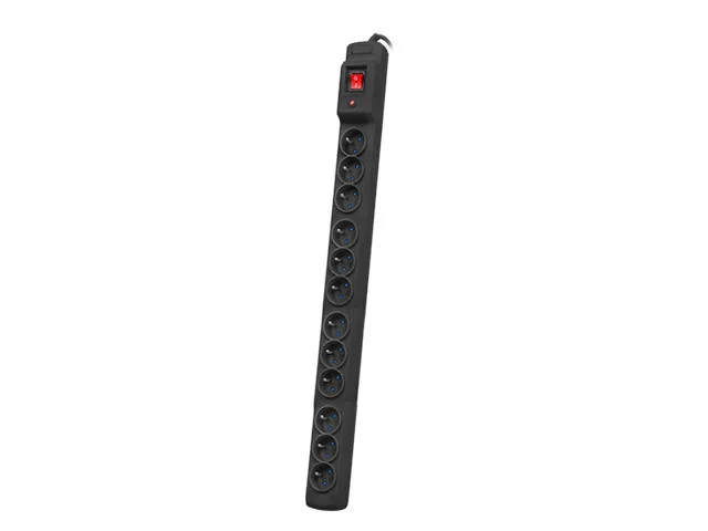PŘEPĚŤOVÁ OCHRANA ARMAC MULTI 12M/10A RACK 19" 3M 12X FRENCH OUTLETS BLACK