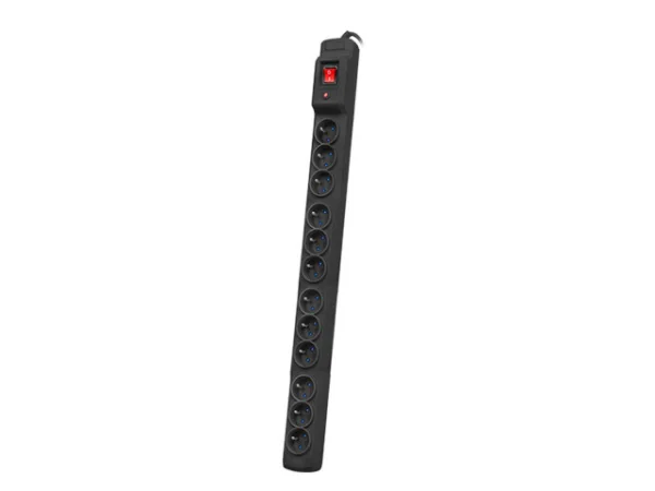 PŘEPĚŤOVÁ OCHRANA ARMAC MULTI M12 RACK 19" 5M 12X FRENCH OUTLETS BLACK