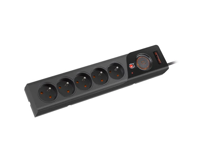 PŘEPĚŤOVÁ OCHRANA ARMAC Z5 1.5M 5X FRENCH OUTLETS 10A CABLE ORGANIZER BLACK