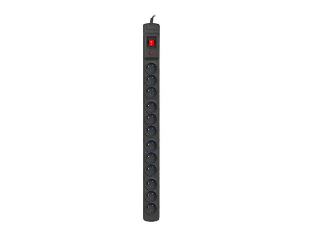 PŘEPĚŤOVÁ OCHRANA ARMAC MULTI 12M/10A RACK 19" 1.5M 12X FRENCH OUTLETS BLACK