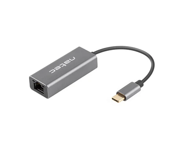 USB → RJ45 Ethernet adaptér (síťová karta) Natec Cricket USB-C 3.1, 1× RJ45, 1 Gb/s, kabel