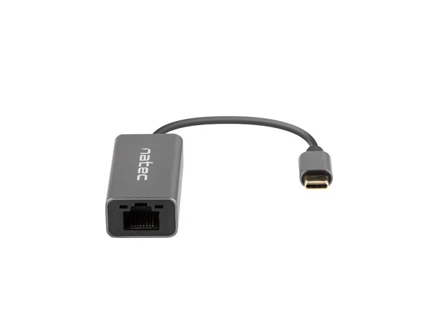 USB → RJ45 Ethernet adaptér (síťová karta) Natec Cricket USB-C 3.1, 1× RJ45, 1 Gb/s, kabel