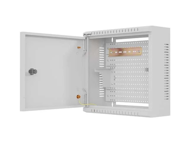 TPR 10" instalační rozvaděč s montážní deskou 340 × 340 × 140 mm, šedý (sestavený)